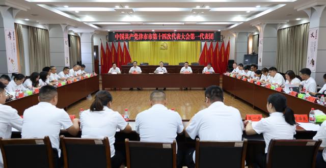 中国共产党津市市第十四次代表大会各代表团举行分团活动